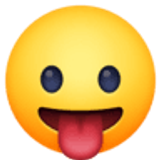 Twarz wystawiająca język - Facebook