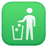 Znak kosza na śmieci - Facebook