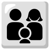 Rodzina: mężczyzna, kobieta i chłopiec - Noto Color Emoji