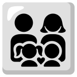 Rodzina: mężczyzna, kobieta, dziewczynka i chłopiec - Noto Color Emoji