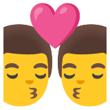 Pocałunek: mężczyzna i mężczyzna - Noto Color Emoji