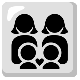 Rodzina: kobieta, kobieta, chłopiec i chłopiec - Noto Color Emoji