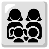 Rodzina: kobieta, kobieta, dziewczynka i chłopiec - Noto Color Emoji