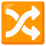 Przycisk losowego odtwarzania utworów - Noto Color Emoji