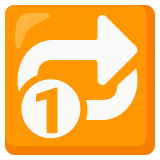 Przycisk powtarzania jednokrotnego - Noto Color Emoji