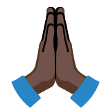 Złożone ręce: karnacja ciemna - Noto Color Emoji