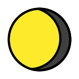 Zanikający księżyc między pełnią a ostatnią kwadrą - OpenMoji