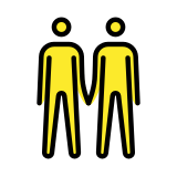 Dwóch mężczyzn trzymających się za ręce - OpenMoji