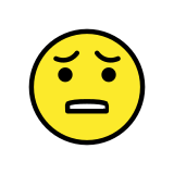 Udręczona twarz - OpenMoji