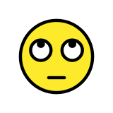 Twarz przewracająca oczami - OpenMoji