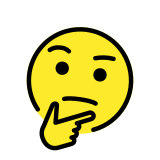 Myśląca twarz - OpenMoji