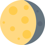 Zanikający księżyc między pełnią a ostatnią kwadrą - Twitter / X