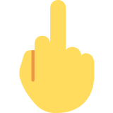 Środkowy palec - Twitter / X