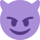 Uśmiechnięta twarz z rogami - Twitter / X