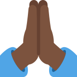 Złożone ręce: karnacja ciemna - Twitter / X