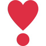 Wykrzyknik w kształcie serca - Twitter / X