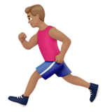 biegnący mężczyzna: karnacja średnia