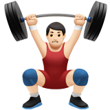 mężczyzna podnoszący ciężary: karnacja jasna