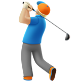 mężczyzna grający w golfa: karnacja średnio jasna