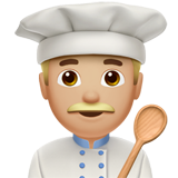 mężczyzna kucharz: karnacja średnio jasna