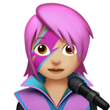 piosenkarka: karnacja średnio jasna