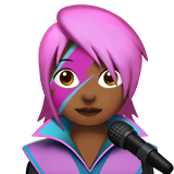 piosenkarka: karnacja średnio ciemna