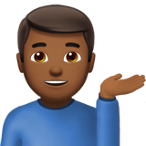 mężczyzna z wystawioną dłonią: karnacja średnio ciemna