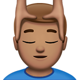 mężczyzna podczas masażu: karnacja średnia