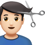 mężczyzna podczas strzyżenia: karnacja jasna