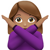 kobieta pokazująca gest NIE: karnacja średnia