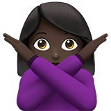 kobieta pokazująca gest NIE: karnacja ciemna