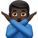 mężczyzna pokazujący gest NIE: karnacja ciemna