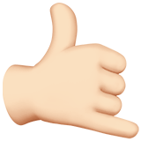 dłoń w geście „Zadzwoń do mnie”: karnacja jasna