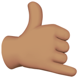 dłoń w geście „Zadzwoń do mnie”: karnacja średnia