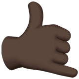 dłoń w geście „Zadzwoń do mnie”: karnacja ciemna