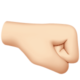 pięść skierowana w prawo: karnacja jasna