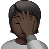 osoba trzymająca się za czoło: karnacja ciemna