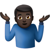 mężczyzna wzruszający ramionami: karnacja ciemna