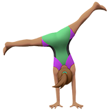 kobieta robiąca gwiazdę: karnacja średnia