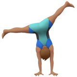 mężczyzna robiący gwiazdę: karnacja średnia