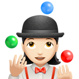 żonglująca kobieta: karnacja jasna