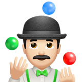 żonglujący mężczyzna: karnacja jasna