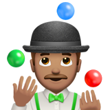 żonglujący mężczyzna: karnacja średnia