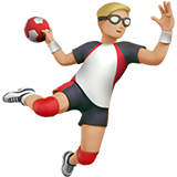 mężczyzna grający w piłkę ręczną: karnacja średnio jasna