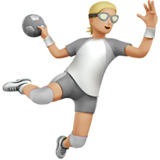 osoba grająca w piłkę ręczną: karnacja średnio jasna