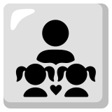 Rodzina: mężczyzna, dziewczynka i dziewczynka - Noto Color Emoji