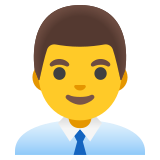 Mężczyzna pracownik biurowy - Noto Color Emoji