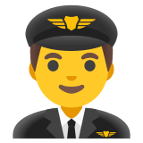 Mężczyzna pilot - Noto Color Emoji