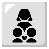 Rodzina: kobieta, chłopiec i chłopiec - Noto Color Emoji