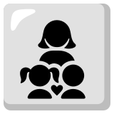 Rodzina: kobieta, dziewczynka i chłopiec - Noto Color Emoji